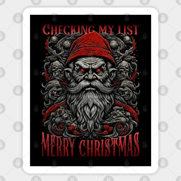 Horror Christmas Santa Claus Magnet by HolidayBug